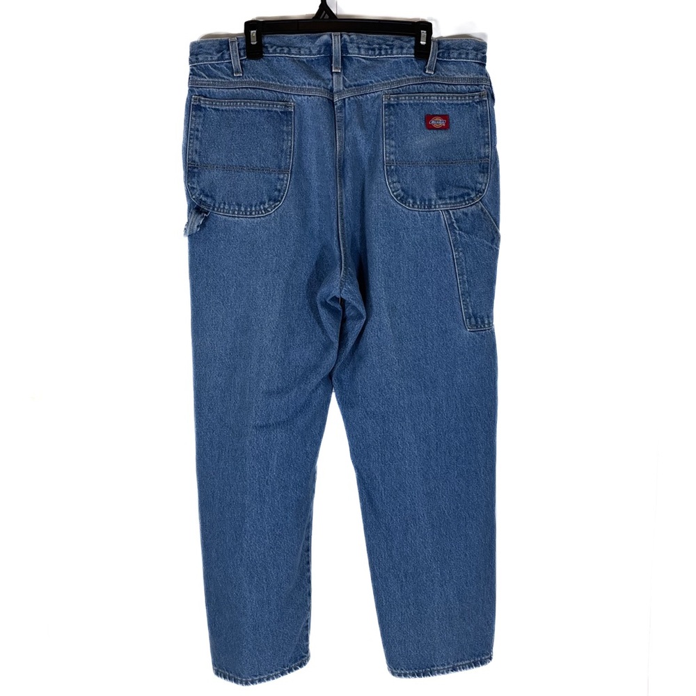 Dickies Jeans Mens 40 X 30 Carpenter Relaxed Fit Light Wash Workwear Denim